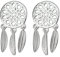 Damen Ohrringe Silber 925 Stecker, Ohrringe Modeschmuck 19MM Ohrstecker Traumfänger Geschenke