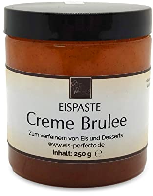 Creme Brulee Eispaste Aroma Paste Eis Desserts Pralinen Zum Verfeinern z.B. von leckerem Eis Getränke Kuchen Kekse Tortencremes Eiscremes Inhalt 250 g