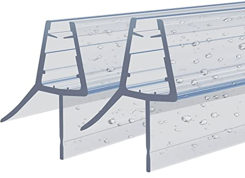 Duschdichtung Einstellbare Dichtung Wasserabweiser 2x100cm Dichtungsstreifen Duschtürdichtung Ersatzdichtung für 7-8 mm Glastür Duschtüren Duschwand Badewanne Duschabtrennung
