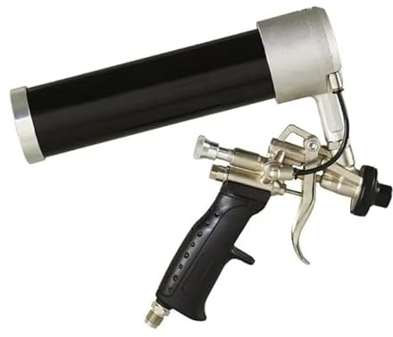 CE-Chem Professional Spray Sealer Gun • Includes Spray & Extrusion Caps • Stainless Steel Needle • Adjustable Airflow & Fluid Flow • Ideal for Sprayable Seam Sealers, Underbody Coatings