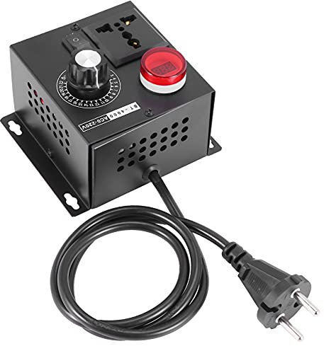 Oikabio AC220V 4000W Elektronischer Spannungsregler Temperatur Motor Ventilator Drehzahlregler Einstellbare elektrische Dimmer EU-Stecker