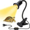 LAKONEI Lampada Riscaldante Tartarughe Lampada Tartarughe Acqua UVB Lampada Riscaldante Rettile con Interruttore Dimmerabile per Anfibi Lucertola, Drago Barbuto, Senza lampadina (1 Pezzi - Nero)