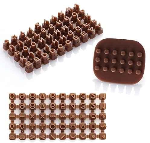 Clay Letter Stamp Set, Tiny Alphabet Letter Stamps for Clay with Combination Tool Number and Letter Stamps for Polymer Clay Cookie Biscuit Pottery DIY Projects