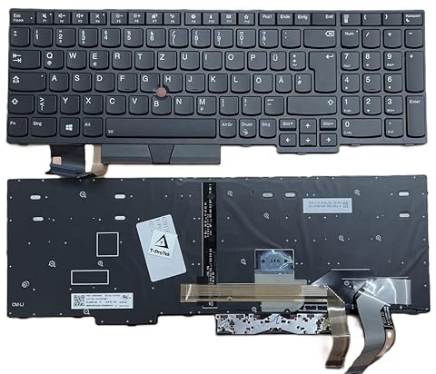 T-ProTek DEUTSCHE-Tastatur Rahmen,Beleuchtung,Trackpoint für Lenovo ThinkPad L580 20LX0013xx