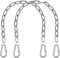 Heavy Duty Hammock Chain Punching Bags Swing Hanging For Hammock Chair, Swings, Punching Bags,2 Hanging Chair Chain 4 Carabiners