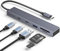 ORICO 4-in-1 Typ C Multiport Adapter, USB 3.2 Gen2 10Gbps Splitter Mit C, A, SD/TF Kartenleser, 100W PD Aufladung Für PC, Laptop, Surface Pro, MacBook-DHF-1U2CR