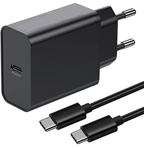 45W Caricatore Usb C e Cavo per Samsung Galaxy S24/S25 Plus/S24 Ultra/S23+/S22/S23 Ultra/S25 Ultra/S20 S21/S23 FE,A56 A54 5G/A25/A53 5G/A33 A34 A55/Z Fold 6 5 4 7 Tipo C Caricabatterie Carica Rapida