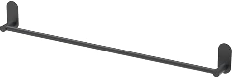 HITSLAM Handtuchhalter Bad ohne Bohren Schwarz Matt 76 cm, Badezimmer Handtuchhalter Edelstahl SUS304 Handtuchstange, Moderne Wohndekoration Badetuchhalter Handtuchhalter Selbstklebend