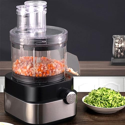 TAHALI Electric Vegetable Dicer Slicer Grater 3 in 1 Commercial Vegetable Fruit Cutter with Blades, Grater, for Food Processor for Onions Potatoes Carrots Cucumber