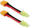 2X Stück Adapter-Kabel Kompatibel mit MINI Tamiya Stecker auf XT60 Buchse RC Akku Lipo VERPOLUNG BEACHTEN