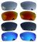 Acefrog Lot de 4 paires de verres polarisés de rechange pour lunettes de soleil Oakley Hijinx - Ajustement parfait - Incassables - Anti-rayures, Multicolore, taille unique