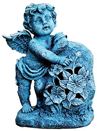 Pimex Estatua de Jardin Estatua De Ángel Jardín, Amor Dios Cupido Escultura Modelo Escultura Jardín Paisajismo Balcón Al Aire Libre Artesanías Decorativas Vintage