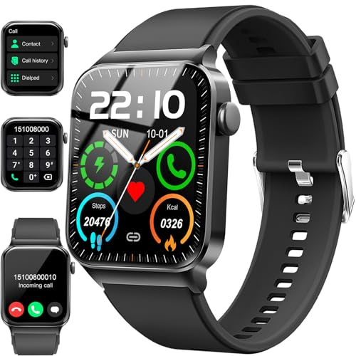 Smart Watch for Men Women Answer/Make Calls, 1.85 Touch Screen Smart Watches with Step Counter, Heart Rate Sleep Monitor, 110+ Sport Modes, Fitness Tracker, IP68 Waterproof Smartwatch for Android iOS