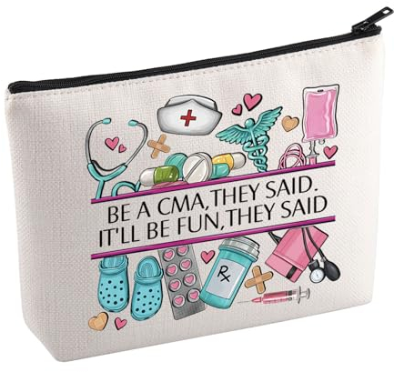 KUIYAI CMA Kulturbeutel, mit Aufschrift Best Certified Medical Assistant Ever, BeA CMA Mup, Kosmetiktasche