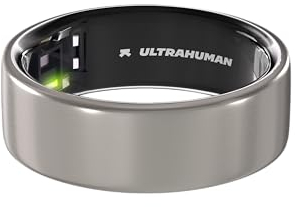 ULTRAHUMAN Ring Air: Rastreador de sueño y Actividad física, Anillo Inteligente para Mujeres y Hombres, Sin Tarifa de aplicación para Funciones estándar, 6, Titanio Crudo