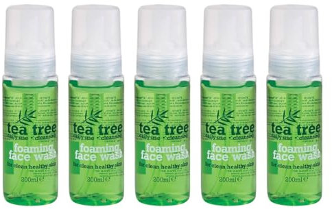 Teea Tree Foaming Face Wash 200ml - Keep Your Face Feeling and Looking Fresh By Using Teea Tree Foaming Face Wash - Pack of 5 x 200ml