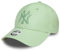 New Era Cap für Frauen New York Yankees grün tonales Logo Kunstleder Verstellbarer Verschluss gebogener Schirm Baseball Kappe - One-Size
