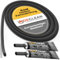 DeClean 3 m Dichtschnur Ø 10 mm Dichtung Glasfaserschnur Türdichtung Ofen inkl.Kleber, feuerfeste Kamindichtung, Dichtschnur für Kamin und Ofen, Fireplace Gasket