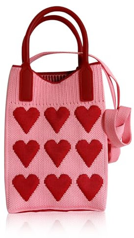 BSITSSS Coeur Rose Sacoche Telephone Portable Femme, Petit Sac Telephone Portable Femme, Mini Sac pour Telephone Portable, Modes Sacoche pour Telephone Portable, Pochette Portable Bandoulière Femme