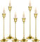 Vautvis Kerzenständer Gold, 6 Stück Kerzenständer Stabkerzen 33/29/23cm, Kerzenhalter Stabkerze Gold, Stabkerzenhalter, Kerze Stand Weihnachten Kerzenständer Vintage Dekoration Für Party, Hochzeits