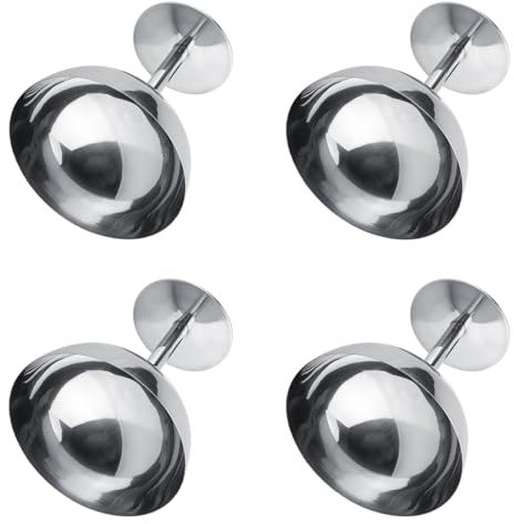 4 Pièces Ensemble en Acier Inoxydable Crème Glacée Grand Mignon Pieds Bols à Dessert Tasses pour Dessert Sundae Crème Glacée Salade de Fruits Collation Cocktail Condiment Bagatelle