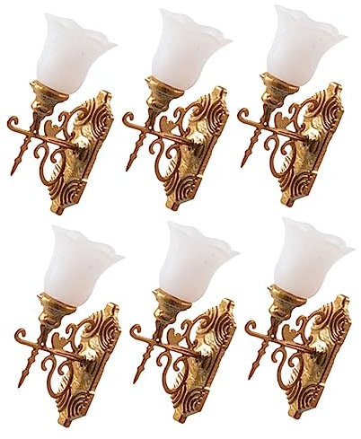 Gadpiparty 6stücke Teiliges Mini Wandlampen Für Modelleisenbahnen Sandtisch-dekorationen Warmweißes Licht Für Puppenhäuser Und Miniatur-szenen