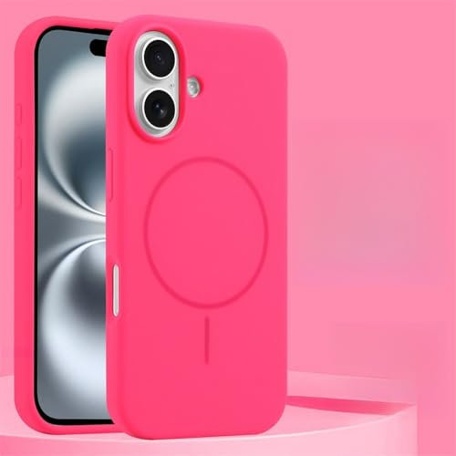 GXZJFC Liquid Silicone Phone Case For iPhone 16 15 14 13 12 Pro Max Plus Magnetic Wireless Charger For Back Cover,8,For iPhone 16 Plus