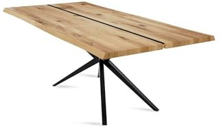 58 aufm Kessel Esstisch Dannie 9 160x76x90 Esszimmertisch Massivholz Wildeiche