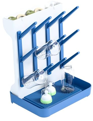 Siuwddee Trockenständer Babyflaschen Trockengestell Mit Abnehmbarer Abtropfschale Abtropfgestell Für Babyflaschen Vertical Baby Bottle Drying Rack, Space Saving Countertops Drying Rack Baby Accessory