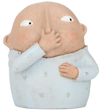 Bortivier Holding Nose Bathroom Statue Holding Nose Sculpture Kitschy Cute Weird Vulgar Figurine Resin Ornament for Toilet