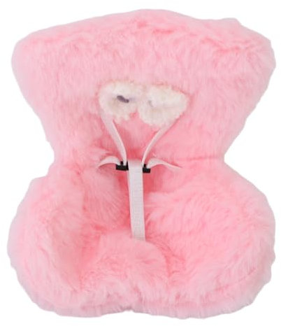 SENECESLI Autositz für Puppen, Puppenautositz für Autoluftablüftung, Süßes Weiches Pelziges Kissen, Autos Dekorationen Ornament Display (Rosig)