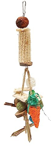 ZJchao Kaninchenhängekau -Spielzeug Kaninchenzähne Mahlen Kau Kauen Spielsachen Kleines Tier Kauen Spielzeug mit Nahrhaften Graskugel -Gras -Kuchen Nüsse für Meerschweinchen