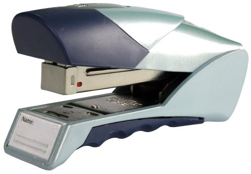 Rexel Gazelle Half Strip Stapler, 25 Sheet Capacity, Stand Up Design, Uses 24/6/ and 26/6 Staples, Metal Body, Silver/Blue, 2100011