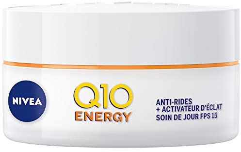 NIVEA Q10 Plus C Tagespflege entlastend Anti Falten + Energie LSF 15 (1x 50 ml), Anti-Aging Creme angereichert mit Q10 & Vitamin C, Feuchtigkeitscreme, Gesichtspflege Damen
