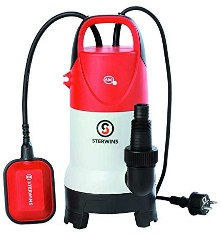 STERWINS - Klar- und Schmutzwasserpumpe - 500W- 11000,0 l/h - Schmutzwassertauchpumpe - Wasserpumpe selbstansaugend