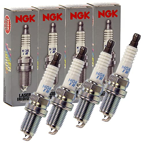 NGK 4x Zündkerze IFR6J11 für Motorräder, Iridium, 4 Stück