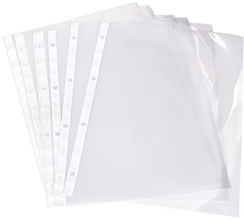 VELOFLEX 4345300 - Prospekthüllen A4, Klarsichthüllen, Klarsichtfolien, PP-Folie, 4-fach Lochung, 10 Stück