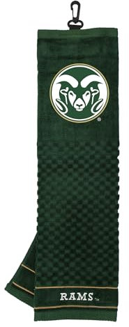 Team Golf NCAA Colorado State Rams Embroidered Golf Towel, Checkered Scrubber Design, Embroidered Logo
