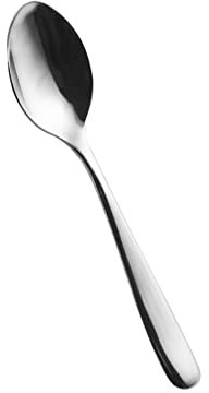 Salvinelli Grand Hotel Set Cucchiaini Moka Acciaio Inox 18/10, Cucchiaini caffè 12 Pezzi, Spessore 4,0 mm, Made in Italy, Finitura Lucida