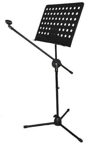 Njs Boom Arm Microphone And Sheet Music Stand Black