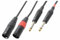 PD Connex Câble Audio Cordon 2x XLR Mâle - 2x Jack 6,35 Mâle Mono - 3m - Idéal pour Relier vos Enceintes de Sonorisation