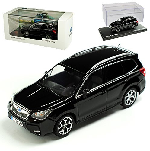 J-Collection Subaru Forester SUV Schwarz 4. Generation SJ Ab 2012 1/43 Modell Auto mit individiuellem Wunschkennzeichen