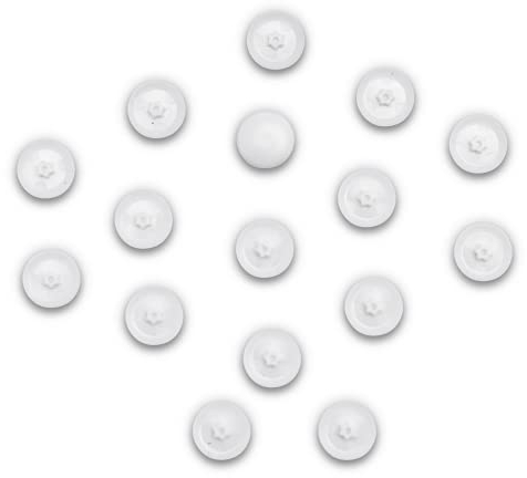 100 Abdeckkappen für Torx-Schrauben - Torx Schraubenabdeckung aus Kunststoff in verschiedenen Größen (TX 40, Weiß)