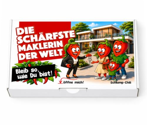 Schlump-Chili⎥Die Schärfste Maklerin der Welt Geschenk Set für Frauen. Ein provisionsfreies Präsent!