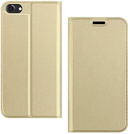 GANGXUN iPhone 8 Case, iPhone SE 2020 Flip Folio Cover, iPhone 7 Phone Case with Kickstand gold