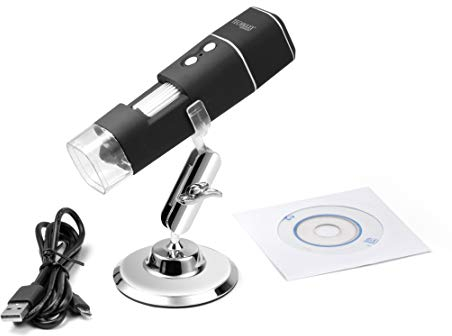 Technaxx Deutschland TX-158 Taschenmikroskop, WLAN, drahtlos, digital, Handgerät, USB, 8 LED, 1080P, FullHD, 50 bis 1000-fache Vergrößerung. Endoskop. Einstellbarer Arm, kompatibel mit PC, Android, IOS