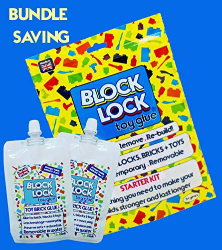 1 kit de iniciación + 2 bolsas de boquilla de pegamento adhesivo para ladrillos Lego.