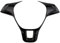 SFUO Coperchio del volante per auto ABS Chrome Trim Decoration Sticker Fit For Volkswagen VW Golf 7 GTI MK7 POLO 2014 2015 JETTA MK6 2015 Copertine per adesivo volante (Color Name : Black)
