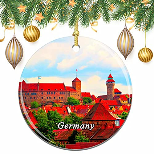 Deutschland Kaiserburg Nürnberg Weihnachten Weihnachtsbaum Ornament Dekoration Hochzeit hängende Anhänger Dekor City Travel Souvenir Collection