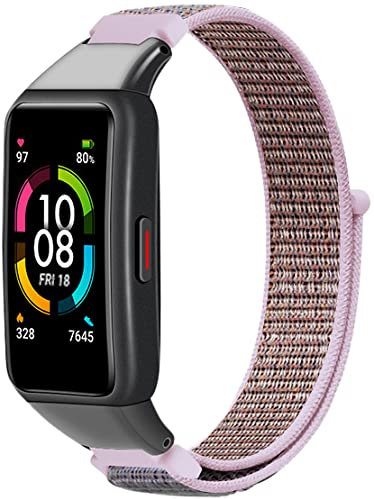 Niboow Bracelet de Montre Compatible avec Huawei Band 6/Honor Band 6, Rose